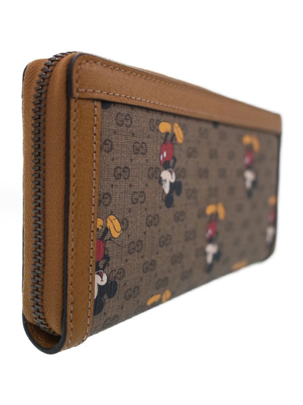 Gucci DISNEY Wallet  Zip Around Disney Mickey Collaboration Mouse Black
